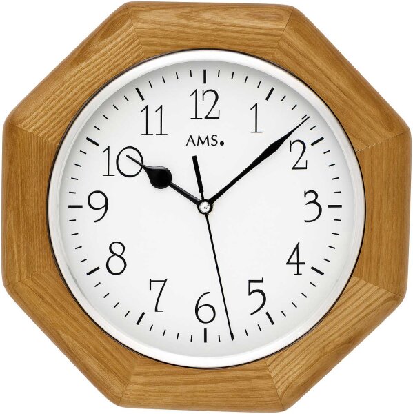 Modern radio-controlled wall clock 27 cm x 27 cm x 5 cm - AMS Model: 5512