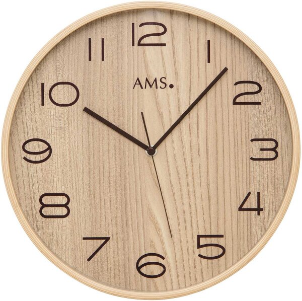 Modern radio-controlled wall clock case diameter 32 cm - AMS Model: 5514
