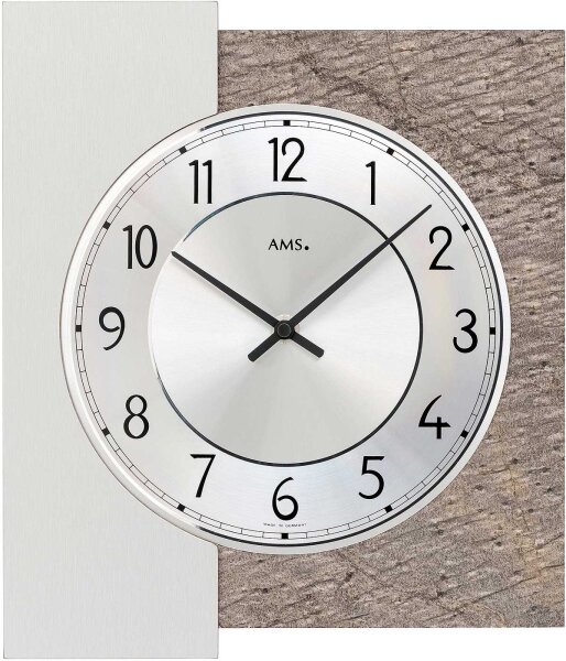 Modern wall clock wood 25 cm x 29 cm x 5 cm - AMS Model: 9580