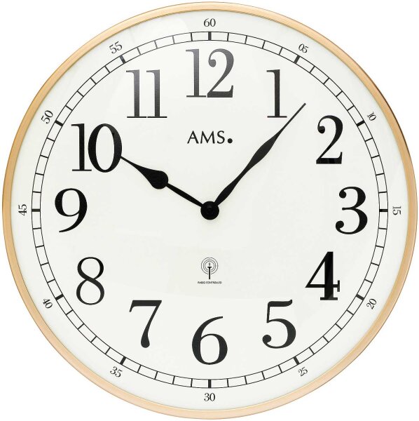 Modern radio-controlled wall clock case diameter 40 cm - AMS Model: 5607
