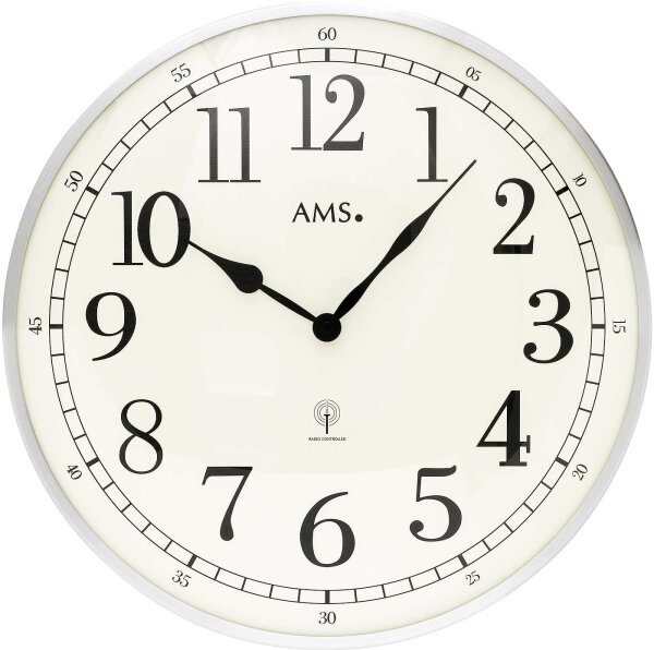 Modern radio-controlled wall clock case diameter 40 cm - AMS Model: 5606