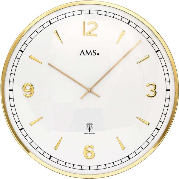 Modern radio-controlled wall clock case diameter 40 cm - AMS Model: 5609
