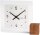 Modern table clock made of wood, aluminum, and glass - AMS Model: 104