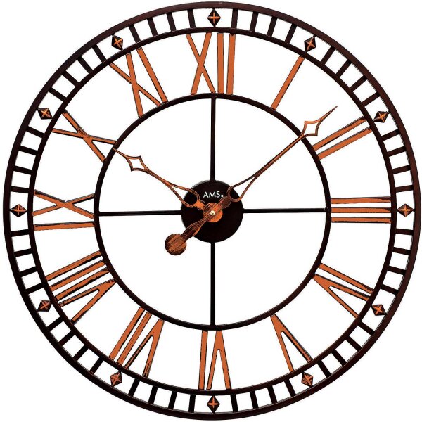 Modern wall clock bicolor XXL 60 cm - AMS Model: 9536