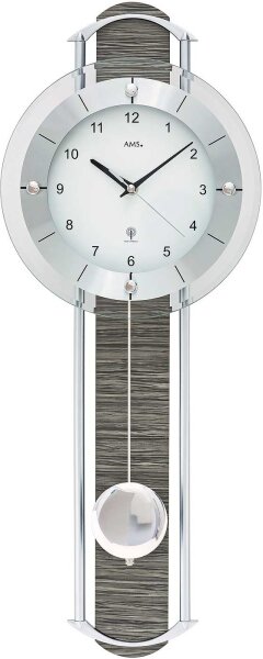 Modern wall clock with pendulum - AMS Model: 5304