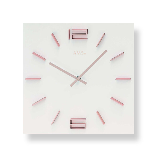 Modern wall clock 34 cm x 34 cm x 4 cm - AMS Model: 9592