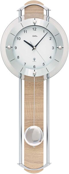 Modern wall clock with pendulum - AMS Model: 5305