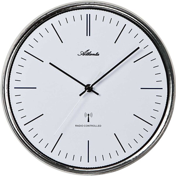 Atlana 4493 radio-controlled wall clock modern diameter 29.5 cm