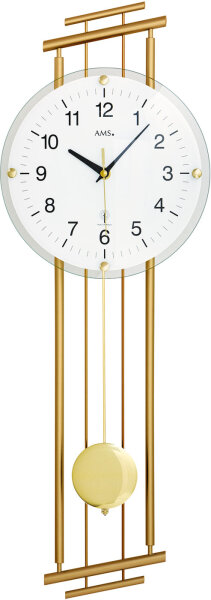 Modern wall clock with pendulum - AMS Model: 5315