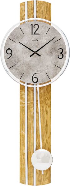 Classic pendulum clock 22 x 60 x 8 cm - AMS Model: 7466