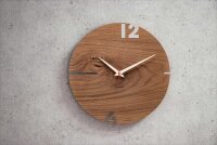 Wall clock Puhr walnut round - huamet Model: CH10-B-00