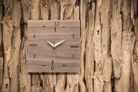 Wall clock Kultuhr walnut square - huamet Model: CH11-B-01