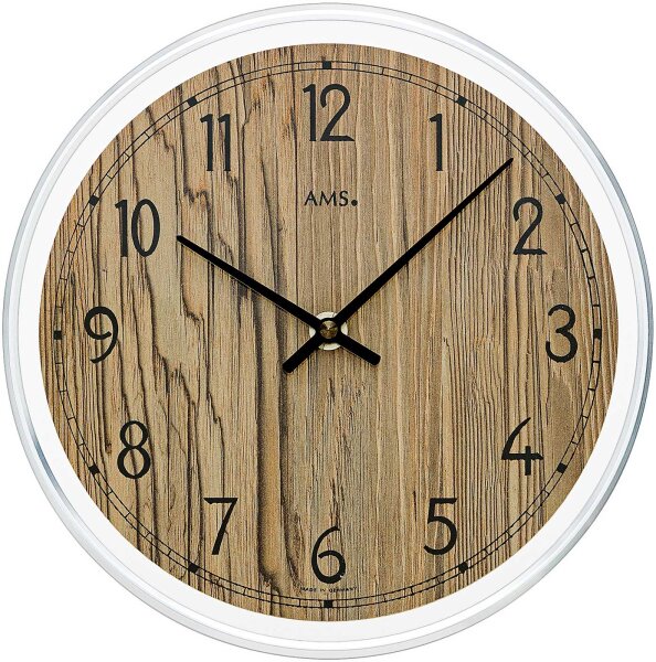 Wall clock walnut case diameter 23 cm - AMS Model: 9632