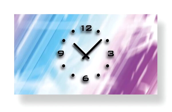 Modern wall clock in 3D look - Dixtime Model: 3D-0431
