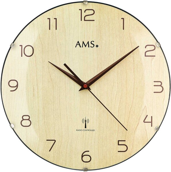 Classic radio-controlled wall clock case diameter: 32 cm - AMS Model: 5557