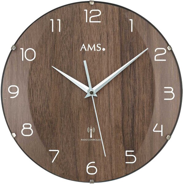 Classic radio-controlled wall clock case diameter: 32 cm - AMS Model: 5558
