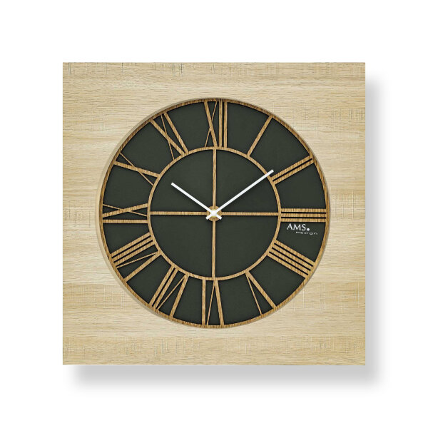 Classic wall clock 50 cm x 50 cm x 5 cm - AMS Model: 9641
