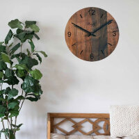 Waidzeit 33-WTW-04 Tempus modern wall clock, made of solid walnut wood