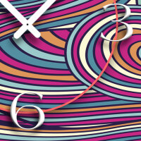 Modern wall clock - Dixtime Model: 3D-0144