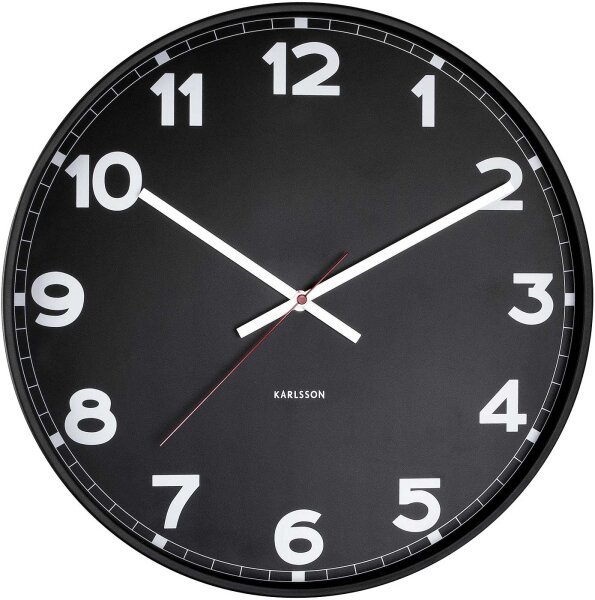 Modern wall clock, 40.6 cm diameter - Karlsson Model: KA5847BK
