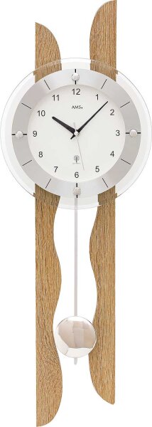 Classic radio-controlled pendulum clock 24 x 70 x 7 cm - AMS Model: 5239