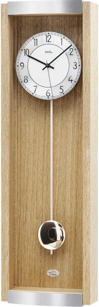 Classic radio-controlled pendulum clock 21 x 71 x 9 cm - AMS Model: 5285