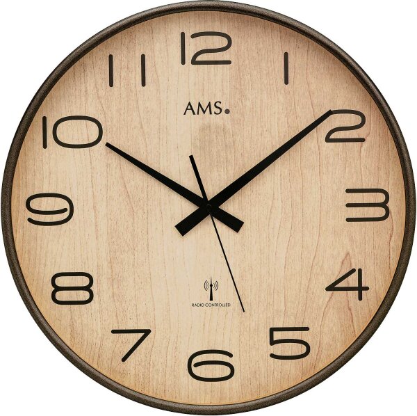 Modern radio-controlled wall clock case diameter 40 cm - AMS Model: 5523