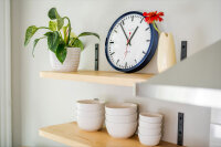 Station clock quartz movement stainless steel - Hermle Model: 30471-Q72100