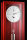 Pendulum clock red 31-day movement - Hermle Model: 71006-360761