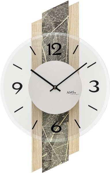 Modern wall clock 27 x 44 x 6 cm - AMS Model: 9664