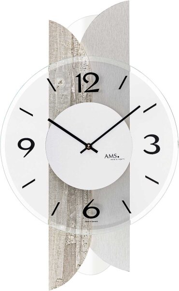 Modern wall clock 27 x 45 x 6 cm - AMS Model: 9668
