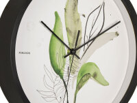 Botanical Leaves wall clock, white, diameter 26 cm - Karlsson Model: KA5885