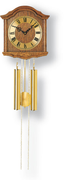 Wall clock, mechanical, rustic oak, Bim-Bam melody - AMS Model: 206/4