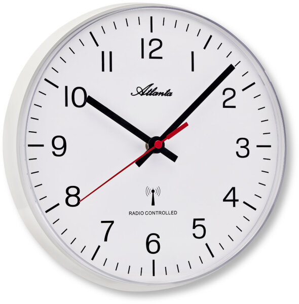Modern wall clock diameter: 25.5 cm - Atlanta Model: 4532/0
