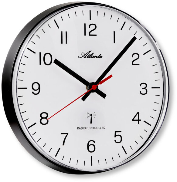 Modern wall clock diameter: 25.5 cm - Atlanta Model: 4532/7