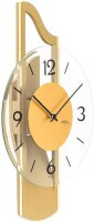 Modern wall clock with brass overlay - AMS Model: 9679