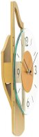 Modern wall clock with brass overlay - AMS Model: 9679