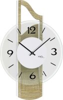 Modern wall clock with aluminum overlay - AMS Model: 9681