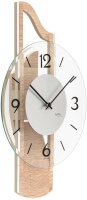 Modern wall clock with aluminum overlay - AMS Model: 9681