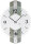 Modern wall clock with silver antique overlay - AMS Model: 9677
