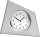 Modern table clock made of acrylic glass, silver - AMS Model: 5175S