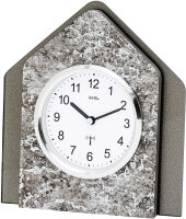 Modern table clock with metallic overlay - AMS Model: 5169