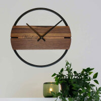 Waidzeit 33-WNW-04 Novum modern wall clock, made of genuine, local oak solid wood