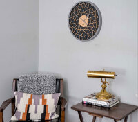 Modern wall clock, brown - Hermle Model: 30102-002100