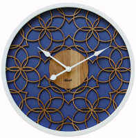Modern wall clock, blue - Hermle Model: 30102-002100