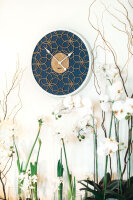 Modern wall clock, blue - Hermle Model: 30102-002100