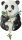 Snuggles the Panda pendulum wall clock - Allen Designs Model: 6012913