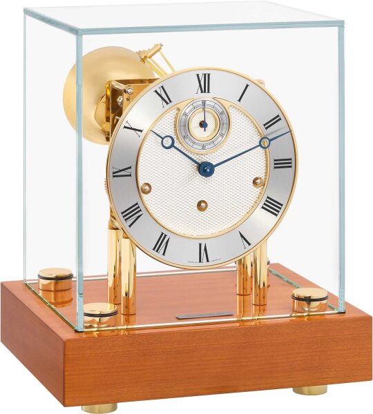 Table clock - cherry wood base, 4/4 Westminster - Hermle Model: 22801-Q50352