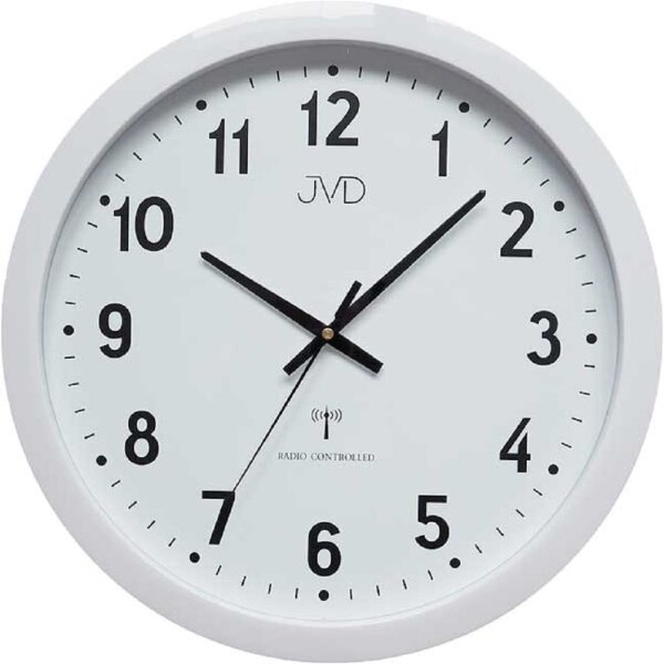 Radio-controlled wall clock with second hand - JVD Model: RH652