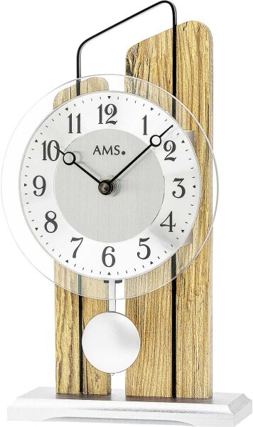 Modern table clock with silent movement - AMS Model: 1260